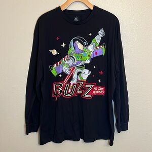 Disney Buzz Lightyear Black Vacation Plus Size Long Sleeve Shirt